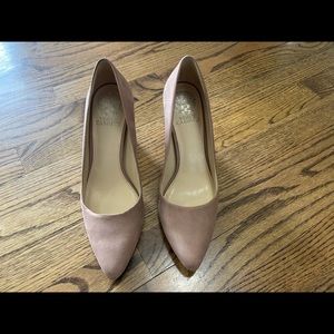 Vince Camuto Nude Block Heels